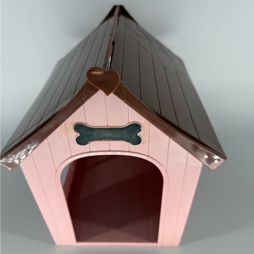 Battat Our Generation Doll Pet Dog House Pink Brown EUC
